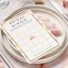 Tarjeta de juego de Bingo Bridal Shower | Peony de