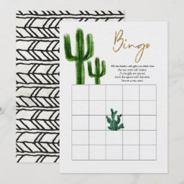 Tarjeta de juego de bingo Cactus mexicano