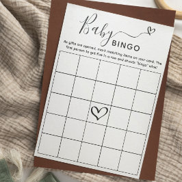 Tarjeta de juego de bingo de Baby Shower