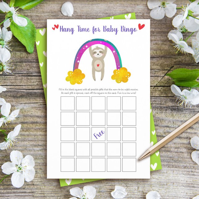 Tarjeta de juego de bingo de Baby Shower con espum (Subido por el creador)