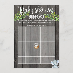 Tarjeta de juego de Bingo de Baby Shower Rusant El