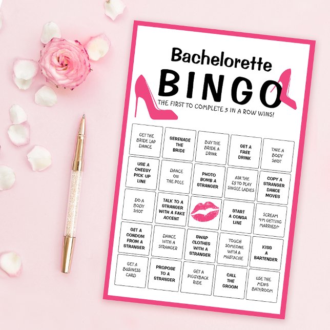 Tarjeta de juego de bingo de Bachelorette de perso (Subido por el creador)