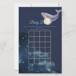 Tarjeta de juego de bingo de bebé lunar celestial