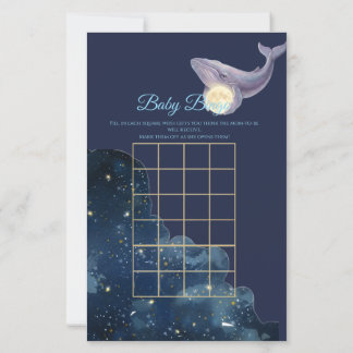 Tarjeta de juego de bingo de bebé lunar celestial 