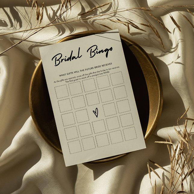 Tarjeta de juego de Bingo de Ducha Bridal de escri (Subido por el creador)