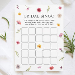 Tarjeta de juego de Bingo de Ducha Bridal de Petal