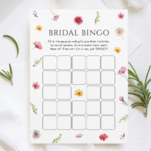 Tarjeta de juego de Bingo de Ducha Bridal de Petal