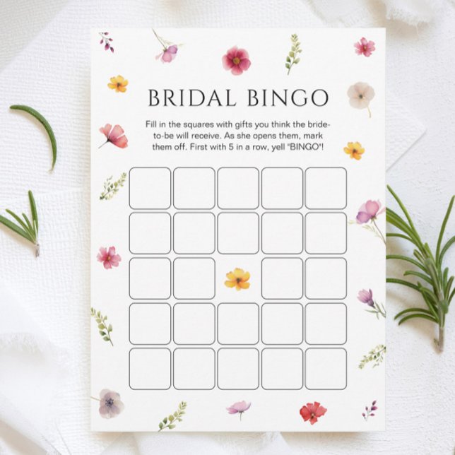 Tarjeta de juego de Bingo de Ducha Bridal de Petal (Subido por el creador)