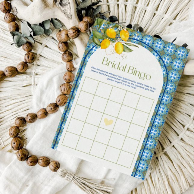 Tarjeta de juego de bingo de ducha de limón medite (Subido por el creador)