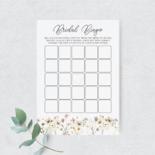Tarjeta de juego de Bingo de Flor Silvestre de Agu
