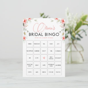 Tarjeta de juego de bingo de flores silvestres de 