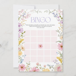 Tarjeta de juego de bingo de flores silvestres de 