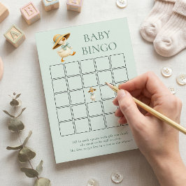 Tarjeta de juego de bingo de ganso tonto lindo par