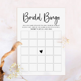 Tarjeta de juego de bingo de guión moderno