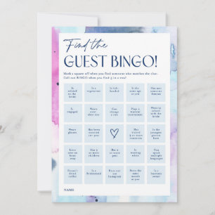 Tarjeta de juego de bingo de invitados soñadores p