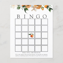 Tarjeta de juego de Bingo de naranja Blossoms Show