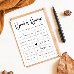 Tarjeta de juego de Bingo de Novias de personaliza