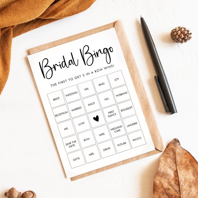 Tarjeta de juego de Bingo de Novias de personaliza (Subido por el creador)