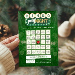 Tarjeta de Juego de Bingo de Vacaciones de Navidad
