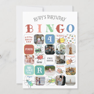 Tarjeta de juego de bingo Fiesta de Bugs de Amor (