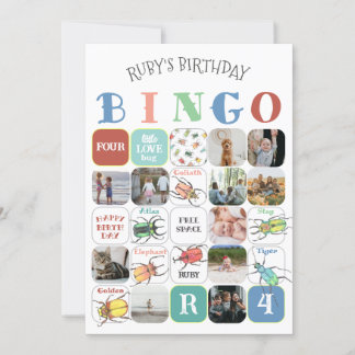 Tarjeta de juego de bingo Fiesta de Bugs de Amor (