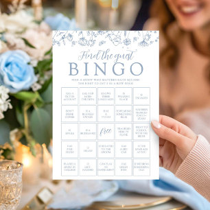 Tarjeta de juego de bingo floral personalizable