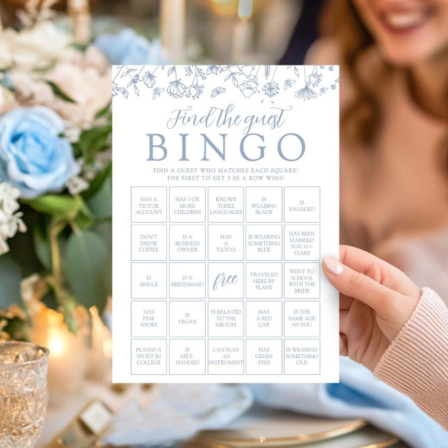 Tarjeta de juego de bingo floral personalizable (Subido por el creador)