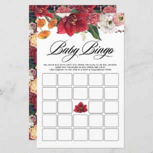 Tarjeta de juego de bingo para Amaryllis Baby Show