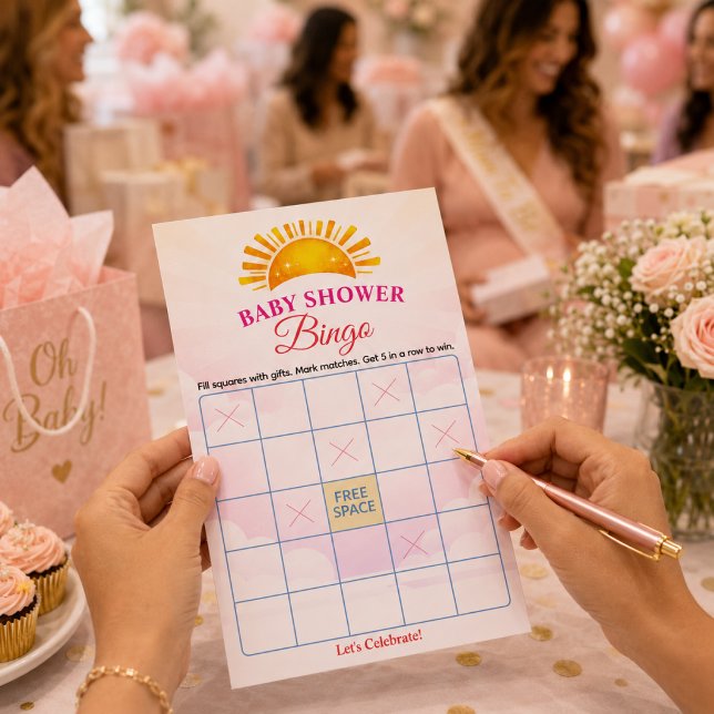 Tarjeta de juego de bingo para baby shower Bright  (Subido por el creador)