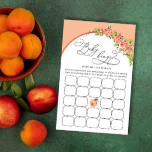 Tarjeta de juego de bingo para baby shower con fru