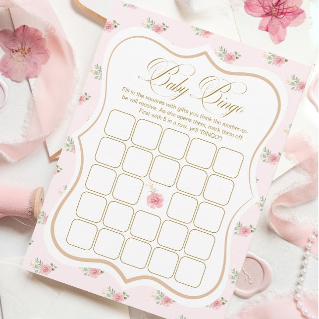 Tarjeta de juego de bingo para baby shower con tem (Subido por el creador)
