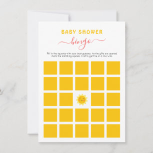 Tarjeta de juego de bingo para baby shower Cute Li