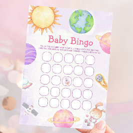 Tarjeta de juego de bingo para baby shower de espa