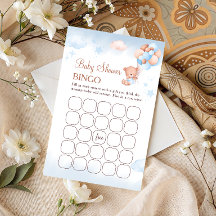 Tarjeta de juego de bingo para baby shower de osit