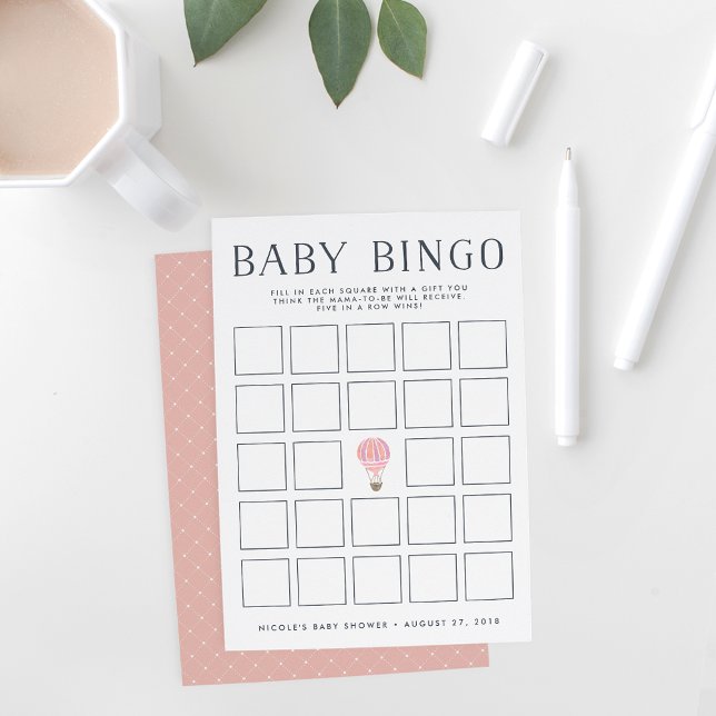 Tarjeta de juego de bingo para baby shower | Globo (Subido por el creador)