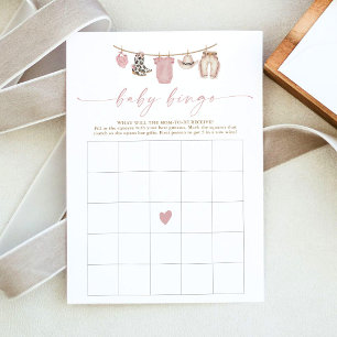 Tarjeta de juego de bingo para baby shower Little