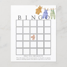 Tarjeta de juego de bingo para bebé
