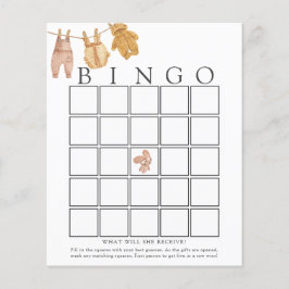 Tarjeta de juego de bingo para bebé clásico