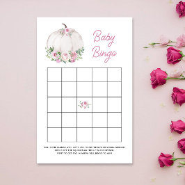 Tarjeta de juego de bingo para bebé de calabaza bl