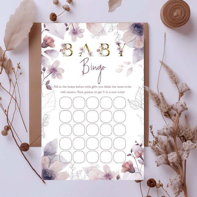 Tarjeta de juego de bingo para bebé de lavanda cap (Subido por el creador)
