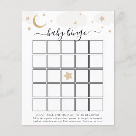 Tarjeta de juego de Bingo para Bebé en la Luna