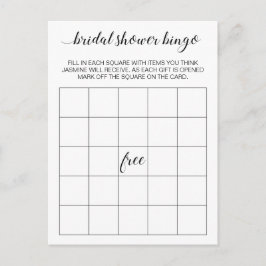 Tarjeta de juego de bingo para despedida de solter