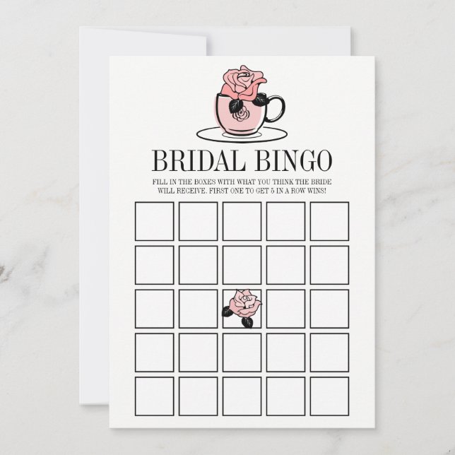 Tarjeta de juego de bingo para despedida de solter (Anverso)
