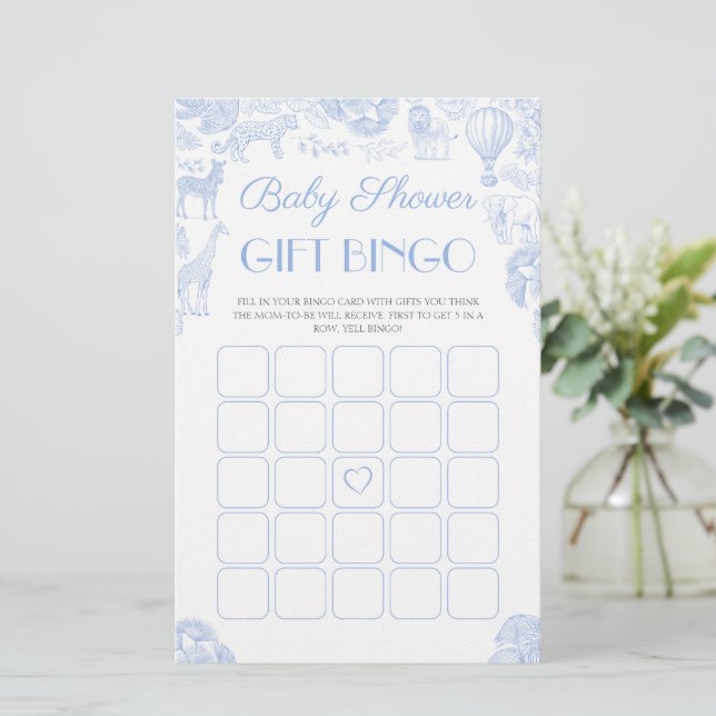 Tarjeta de juego de Bingo para ducha de bebé (Anverso de pie)