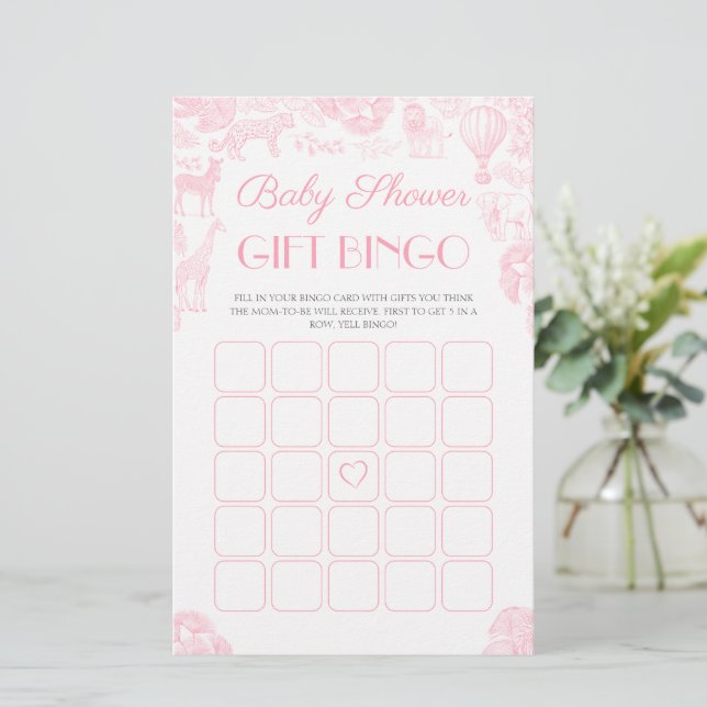 Tarjeta de juego de Bingo para ducha de bebé (Anverso de pie)