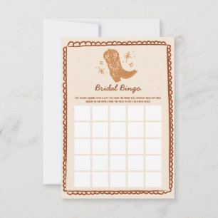 Tarjeta de juego de bingo para novias occidentales