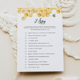 Tarjeta de juego de Boda espía CALLA Bee I