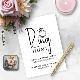 Tarjeta de juego de búsqueda de anillo para fiesta