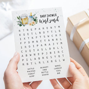 Tarjeta de juego de búsqueda de palabras para baby