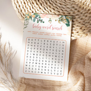 Tarjeta de juego de búsqueda de palabras para bebé